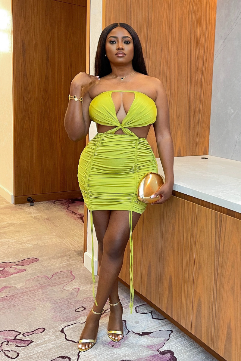 “DRAYA” MINI DRESS (LIME)