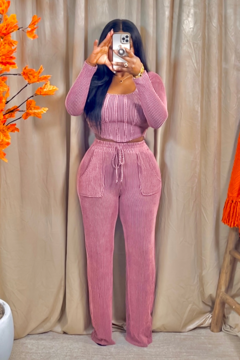 “ARIANA PANTS SET (PINK)