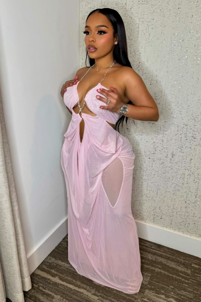 “AMOUR” MAXI DRESS (PINK)