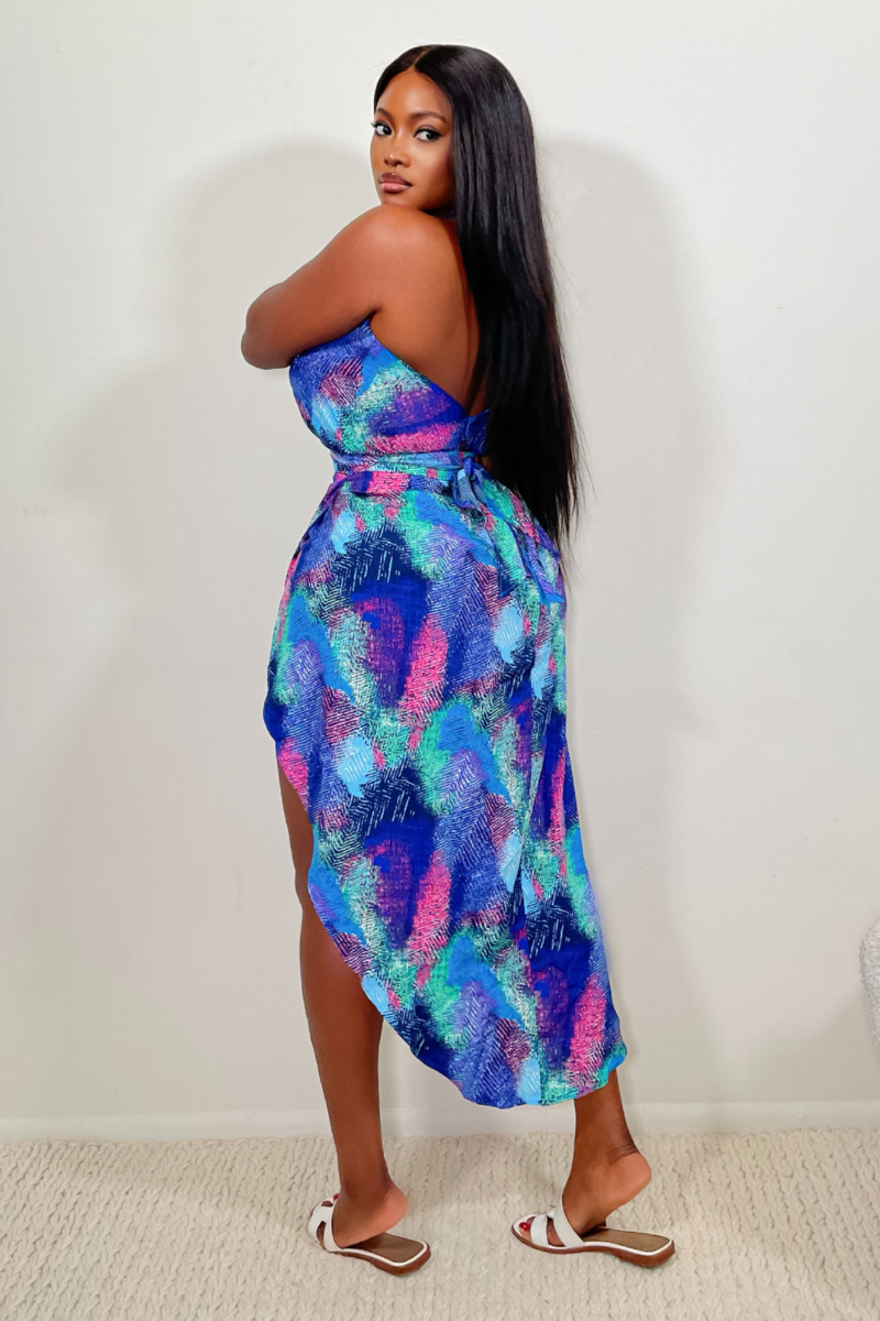 “SPRING FLING” DRESS (BLUE)