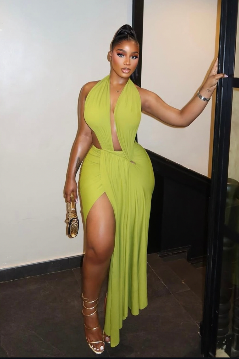 “KEKE BODYCON DRESS (LIME)