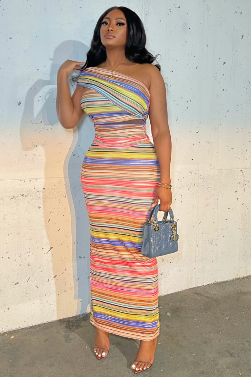 “TASTE THE RAINBOW” WRAP DRESS