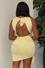 “KEEP IT SIMPLE “ DRESS (Pastel Yellow)