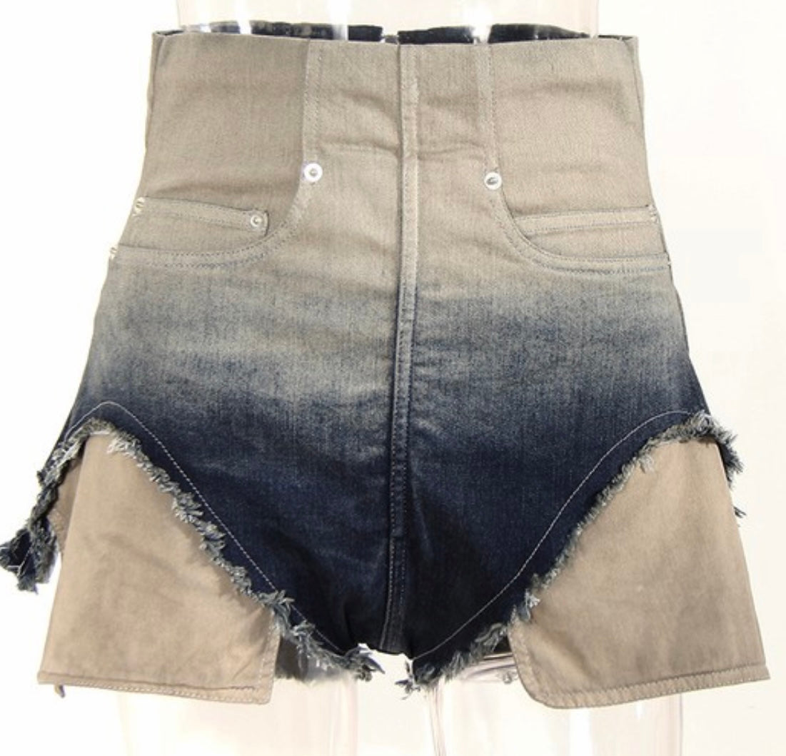 “ACT BAD” DENIM SHORTS