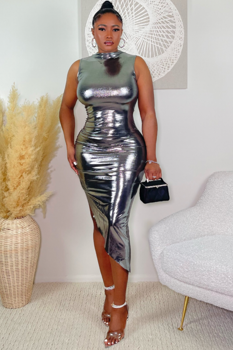 “REFLECTION” DRESS (SILVER)